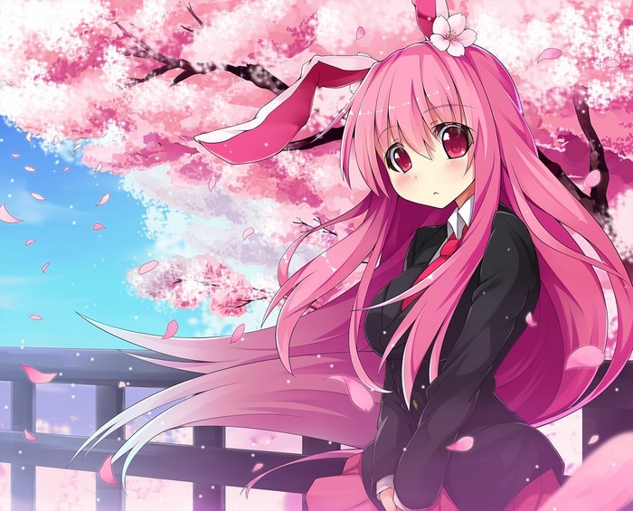 Reisen Udongein Inaba under Cherry Blossoms