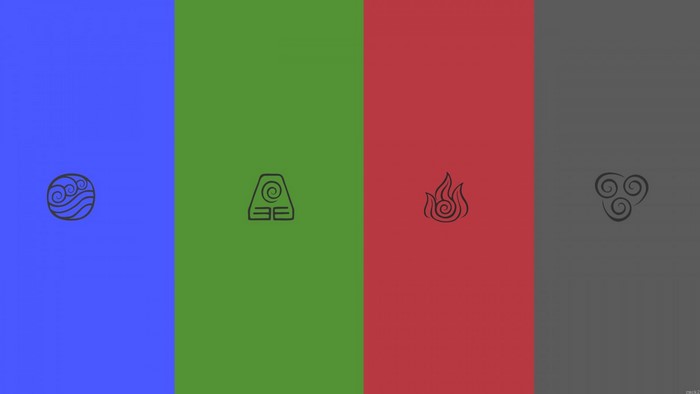 Four Elements Symbols from Avatar The Last Airbender