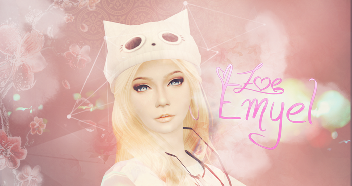Girl with cat hat from The Sims
