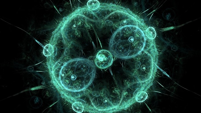 Abstract fractal art of a biological cell