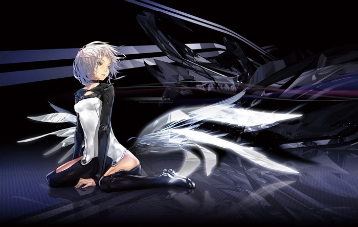 Lacia from Beatless with white wings