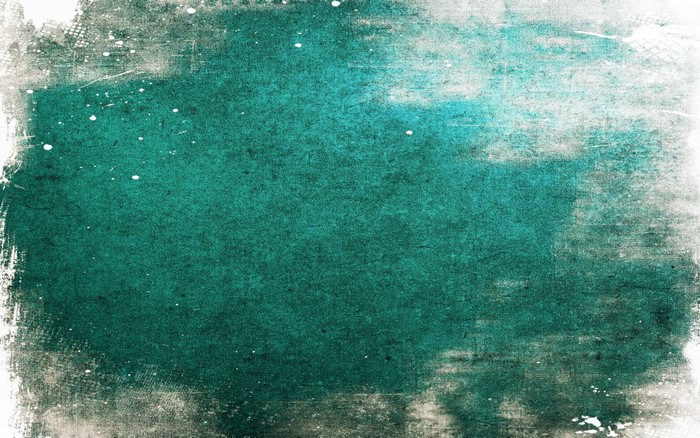 Teal and white grunge texture with splatters