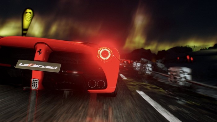 Ferrari LaFerrari racing at night in Driveclub