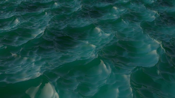 Abstract green ocean waves texture