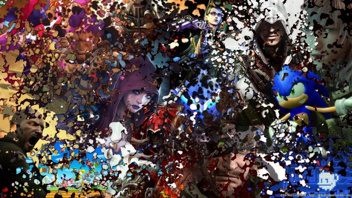 Collage of video game characters