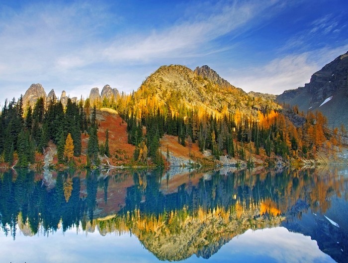 Autumn Mountain Lake Reflection