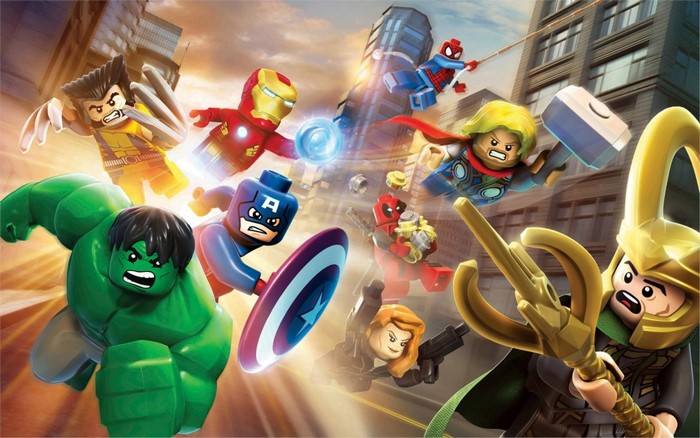 LEGO Marvel Super Heroes characters in action