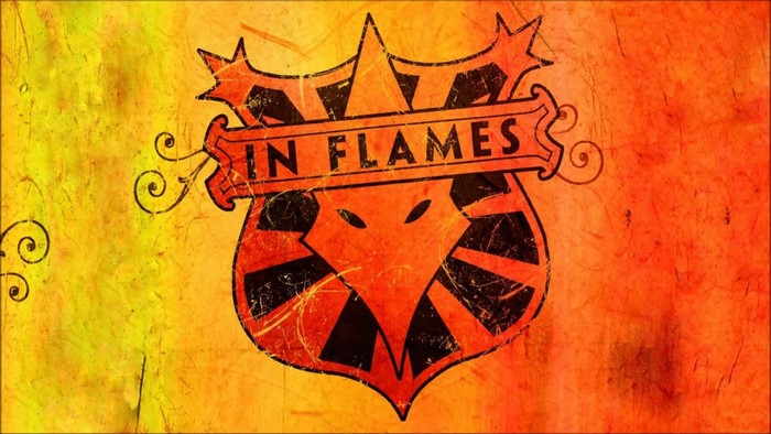 In Flames logo with a bird emblem