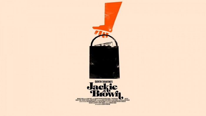 Jackie Brown movie poster with money bag