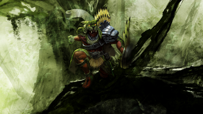 Xbalanque from Smite in a jungle setting