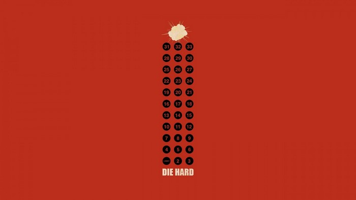 Die Hard movie poster with numbered floors