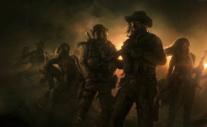 Wasteland 2 characters in a post-apocalyptic setting