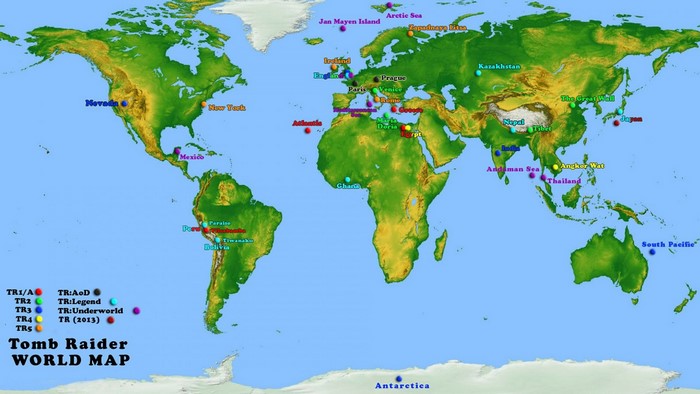 Tomb Raider World Map