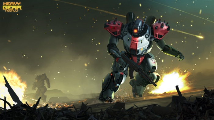 Heavy Gear Assault Mech in Combat