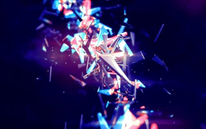 Abstract shards of light and color