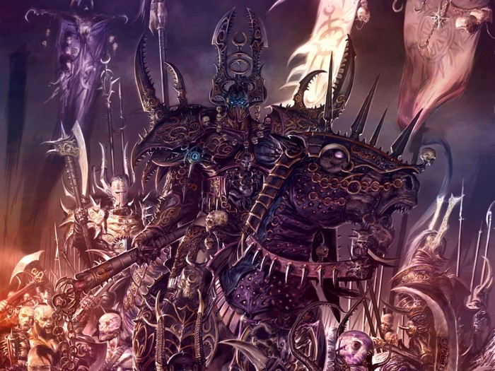 Warhammer 40,000 Chaos Lord on Nightmare Mount