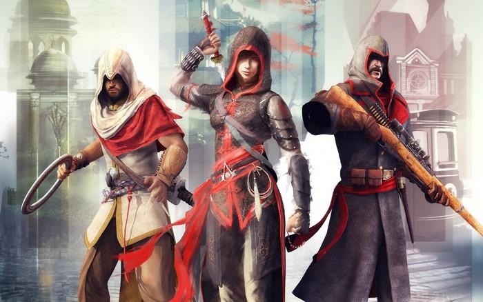 Assassins Creed characters with weapons