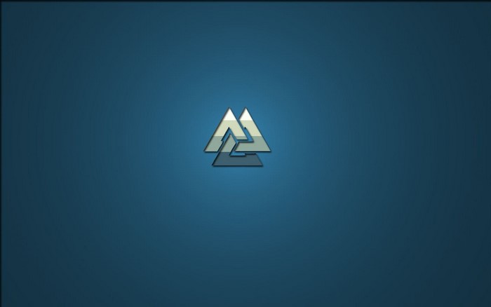 Minimalist logo with interlocking triangles