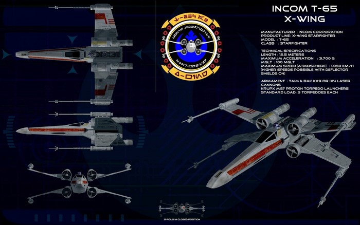 Incom T-65 X-Wing Starfighter Technical Specifications