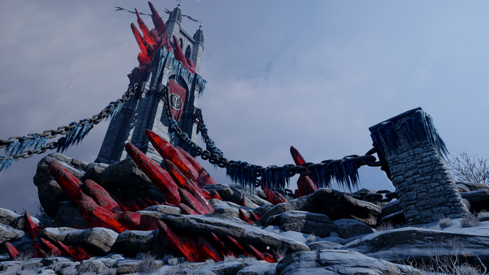 Dragon Age Inquisition Winter Castle with Red Crystals