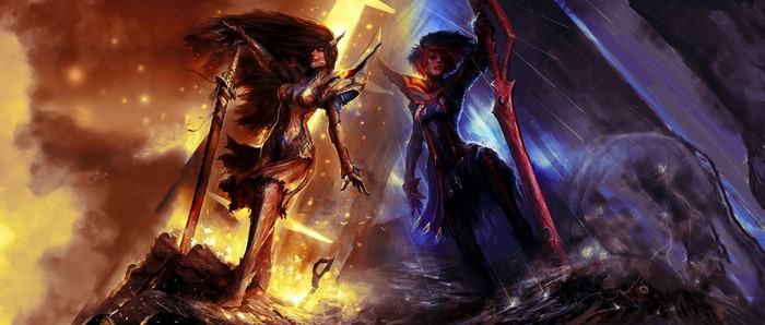 Ryuko Matoi and Satsuki Kiryuin from Kill la Kill