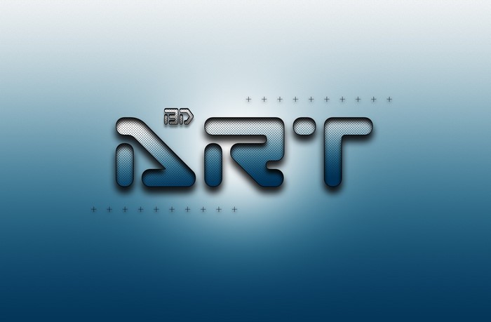 3D ART text logo
