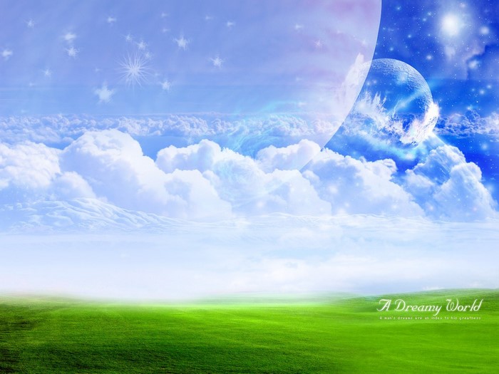 A Dreamy World digital art landscape