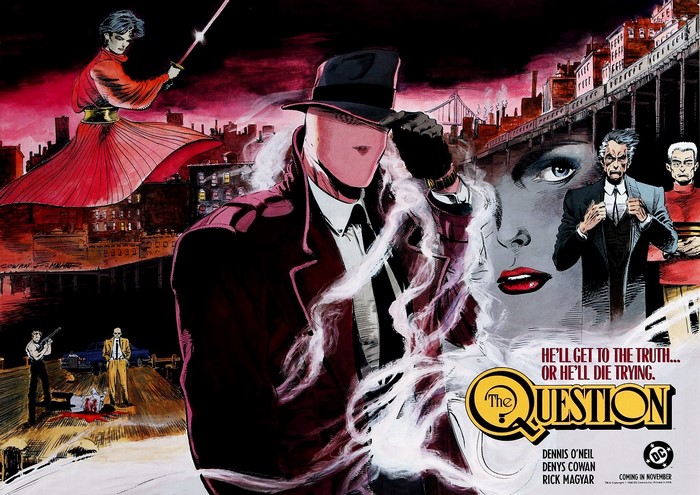 The Question comic book poster