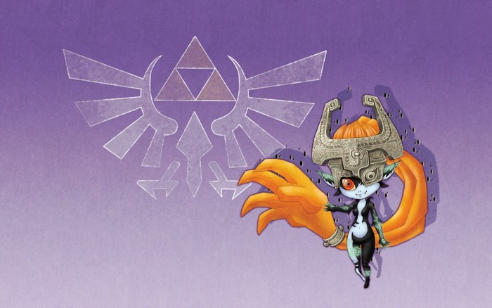 Midna from The Legend of Zelda with Triforce symbol