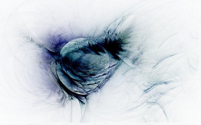 Abstract fractal art with blue and purple hues
