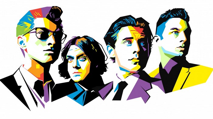 Arctic Monkeys band members illustration