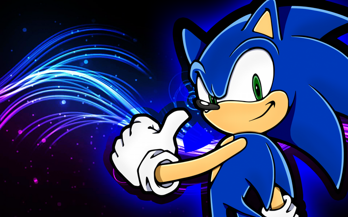 Sonic the Hedgehog giving a thumbs up