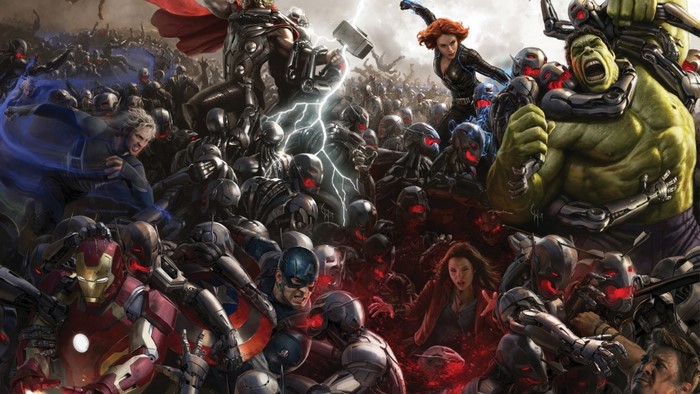 Avengers Battle Against Ultron's Army