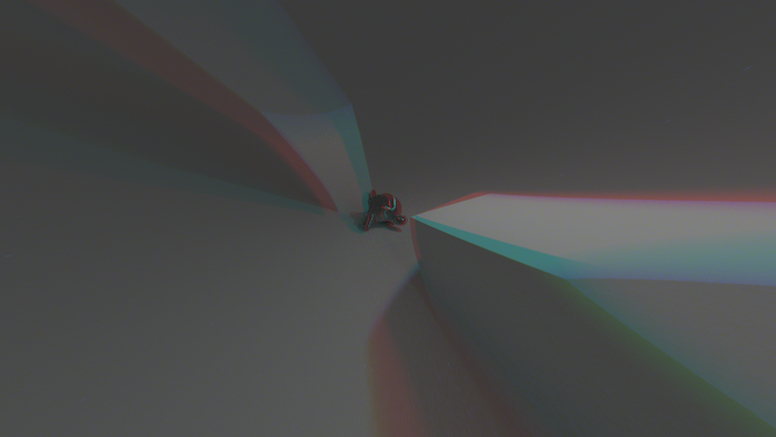 Abstract render with red, green, and blue light