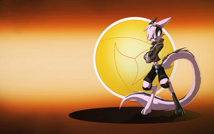 Furry character with a large yellow symbol
