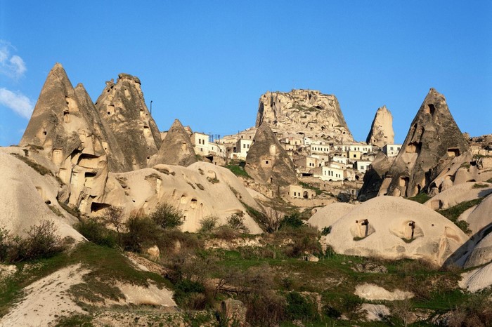 Cappadocia landscape with fairy chimneys and cave dwellings