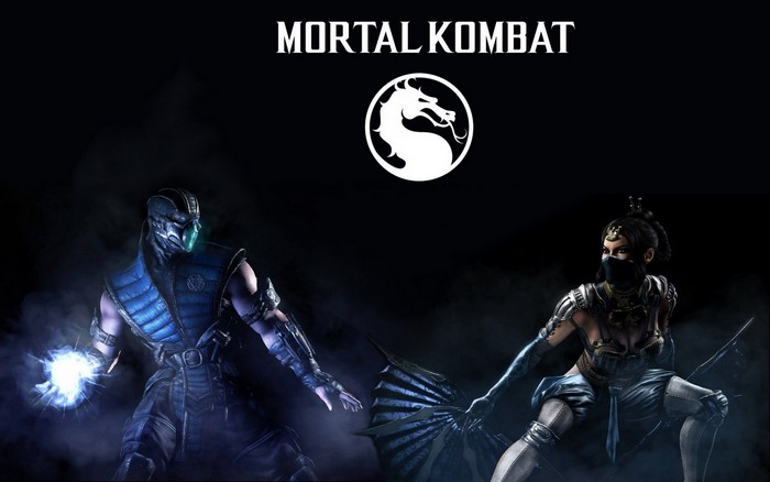 Mortal Kombat Characters Sub Zero and Kitana in Battle