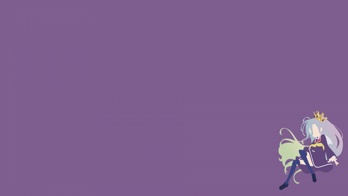 Shiro from No Game No Life minimalist illustration