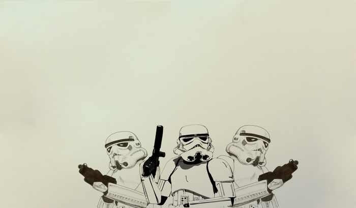 Three Stormtroopers from Star Wars