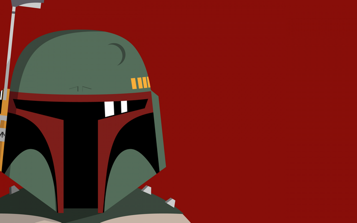 Boba Fett from Star Wars minimalist illustration