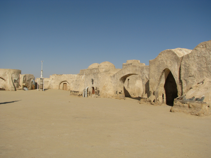 Tatooine landscape with Star Wars architecture
