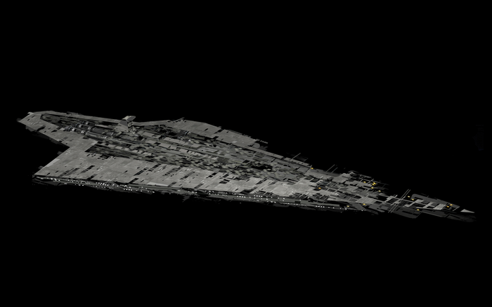 Star Wars Super Star Destroyer in space