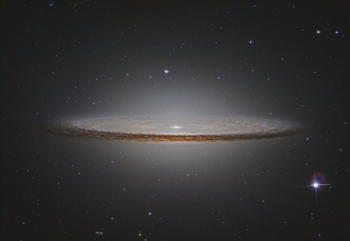 The Sombrero Galaxy in outer space