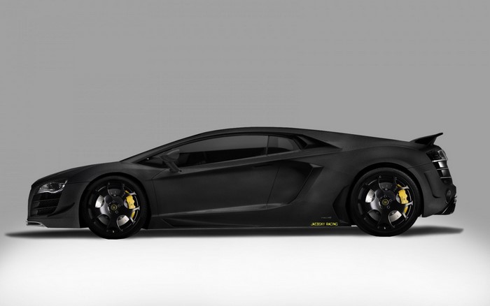 Matte black Audi R8 V10 Spyder