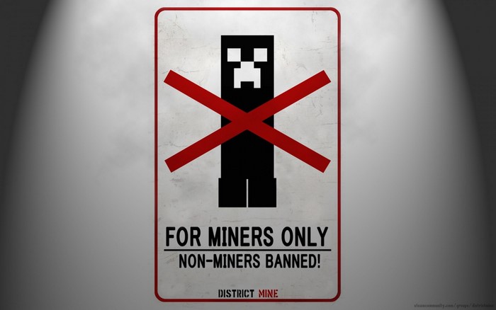 Minecraft Creeper Ban Sign District Mine