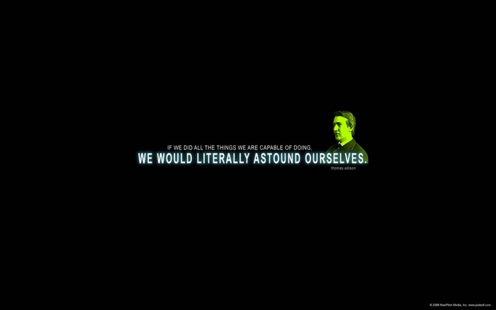 Thomas Edison quote about capability