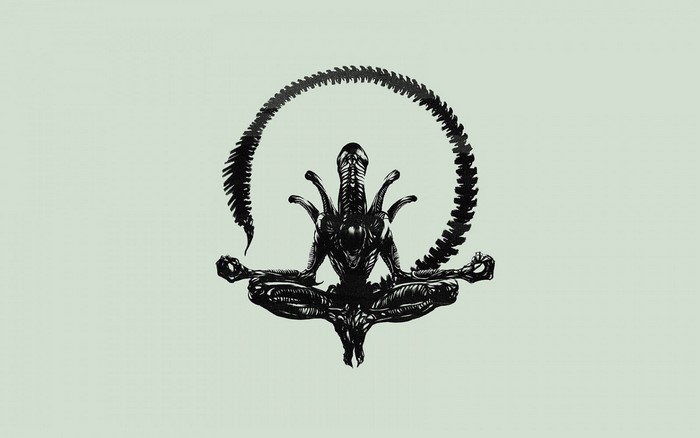 Xenomorph from Alien meditating