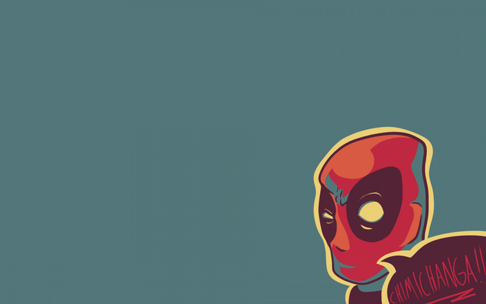 Deadpool illustration with "Chimichanga!!"