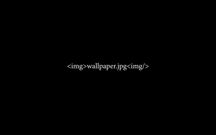Text on black background