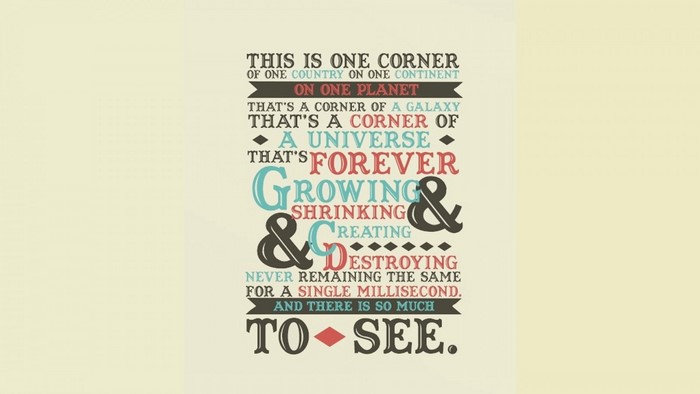 Quote poster about the universe and existence